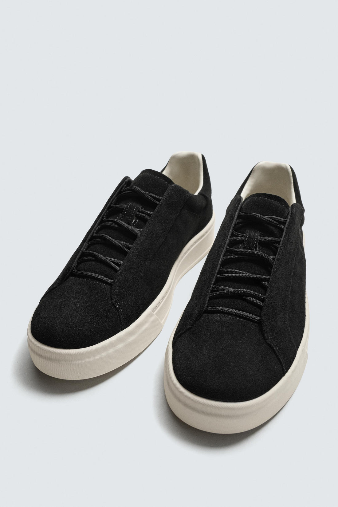 Zara Sapatilha De Pele Preta