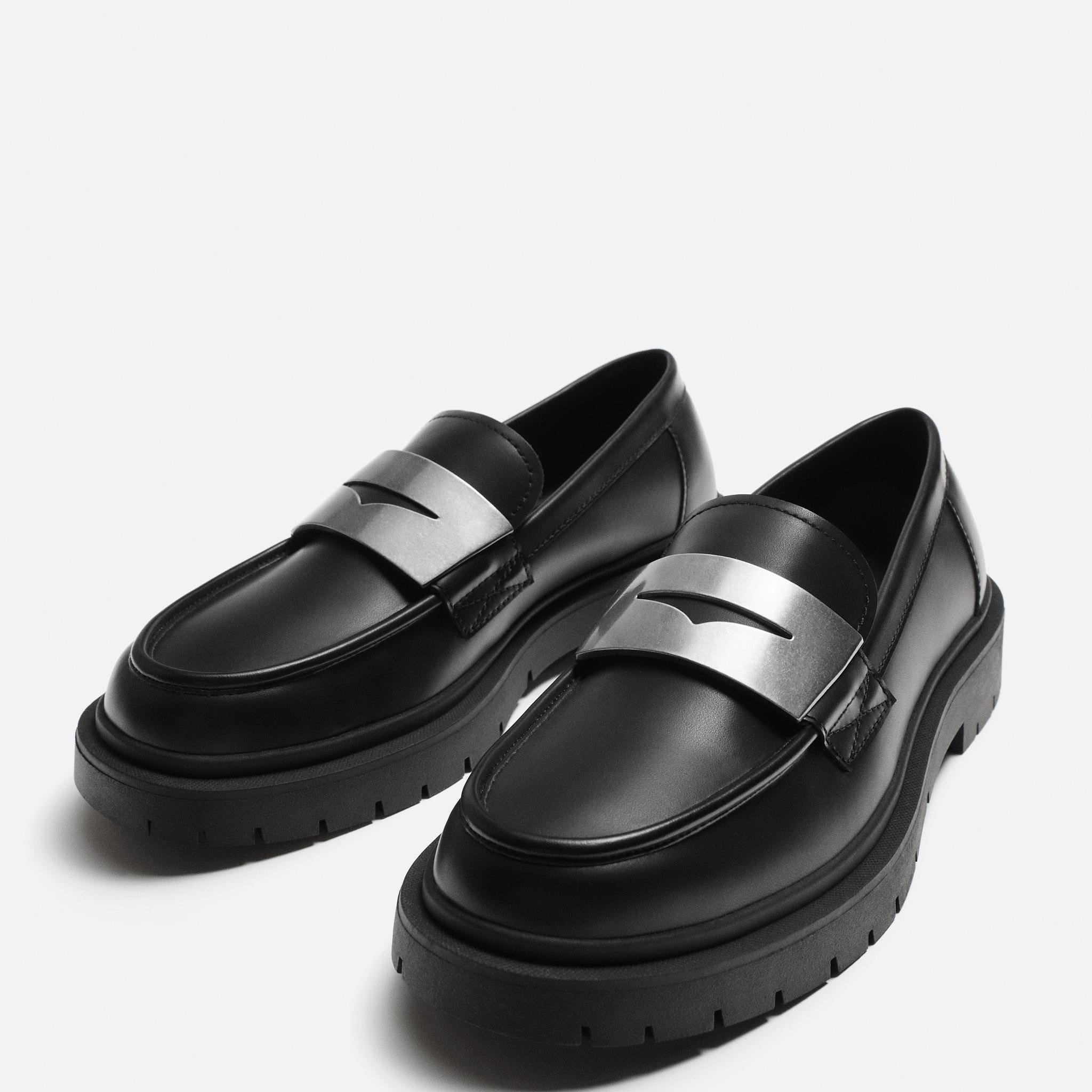 Zara Sapatos Mocassim Com Aplique