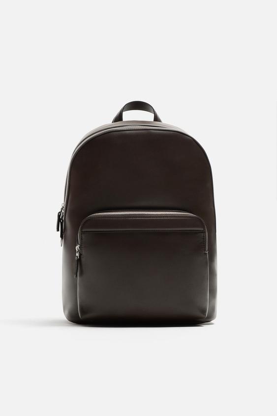 Zara Mochila Elegante Lisa Castanha