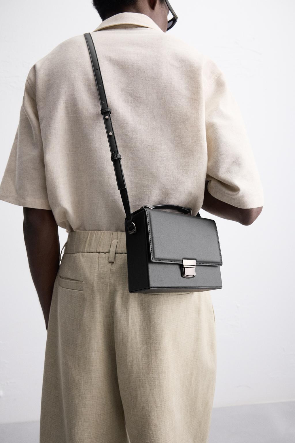 Zara  Mala Tiracolo  De  Estrutura Caixa