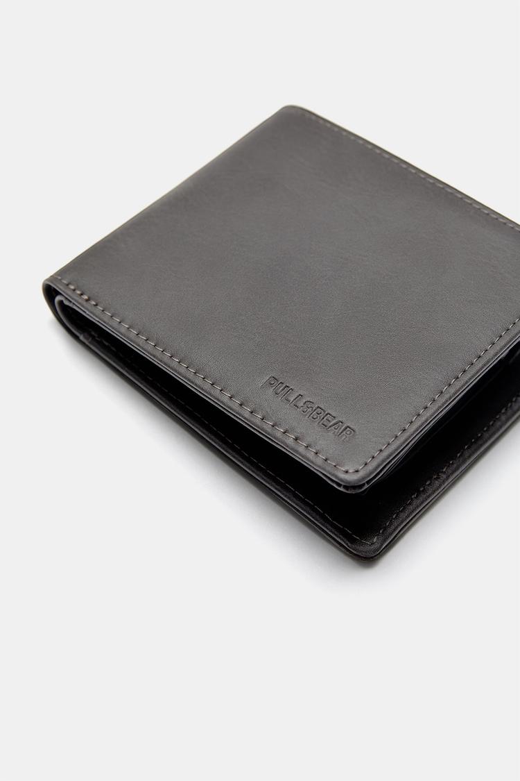 Pull&bear Carteira Lisa De Logo Preta