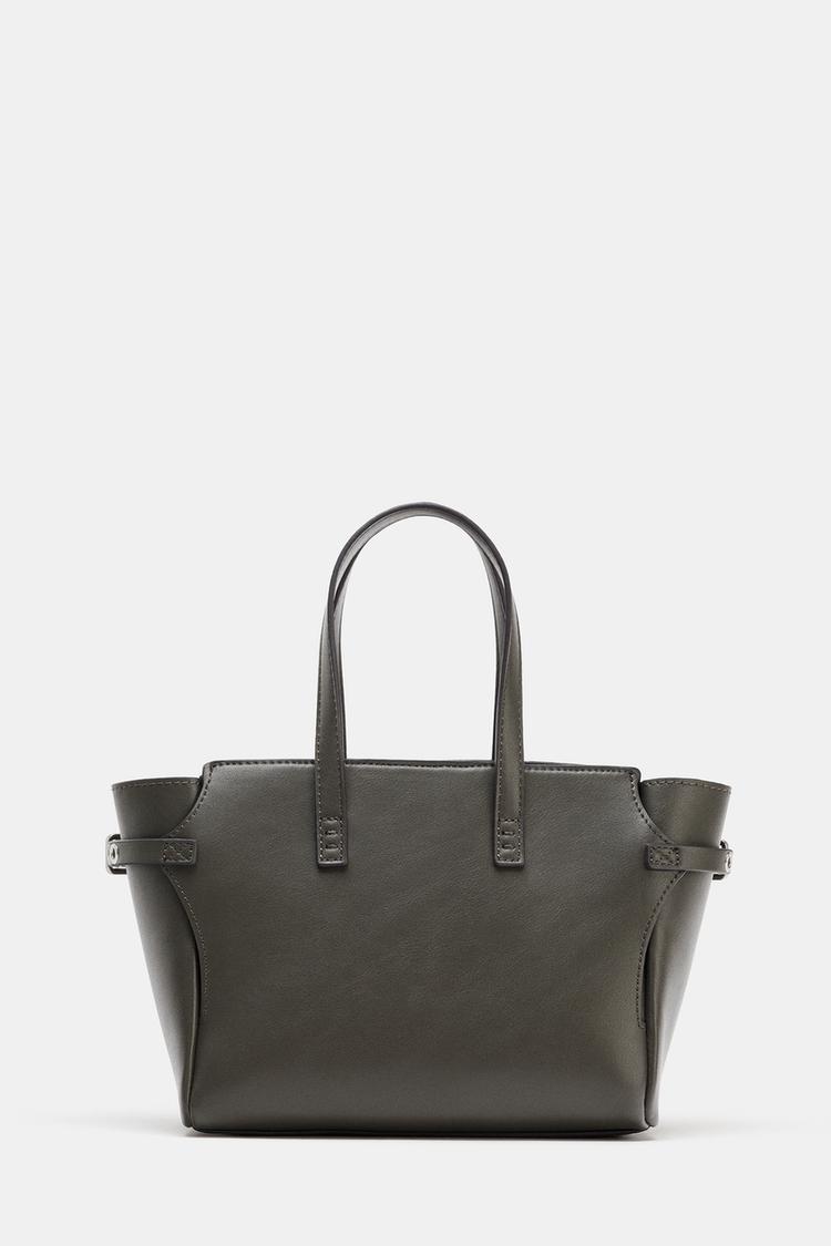 Zara Mala Mini Tote Bag Cinzento
