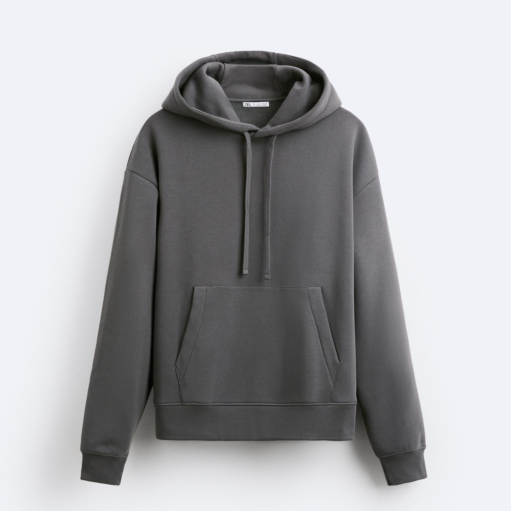 Zara Hoodie Simples Cinza