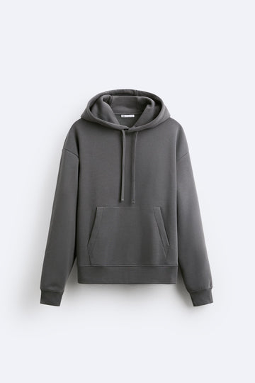 Zara Hoodie Simples Cinza