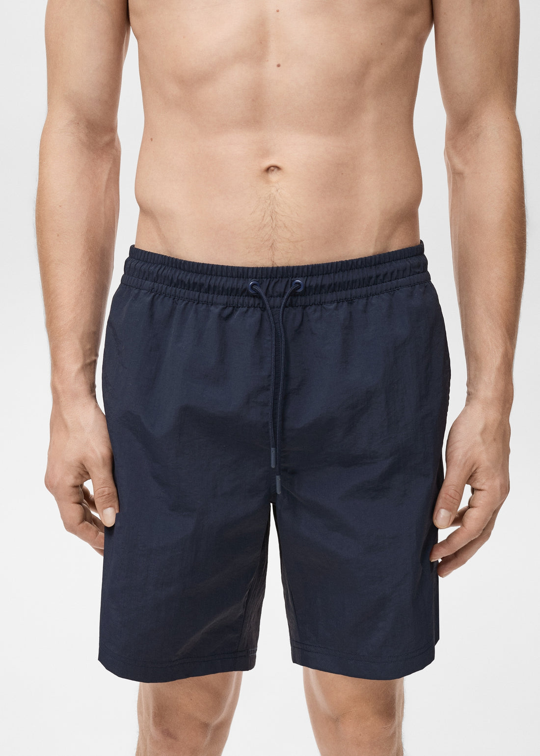 Mango Fato De Banho Com Cordao basico Azul Marinho