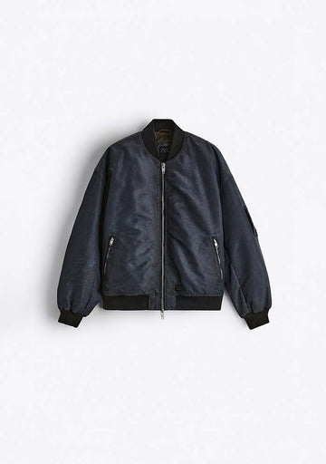 Zara Casaco Bomber Colchoado Azul