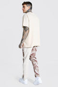 MAN T-Shirt Oversized Faith Print Sand