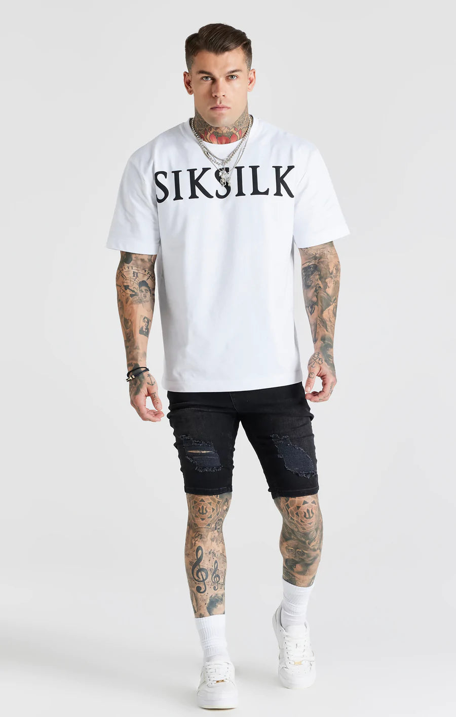 Jeans SikSilk Uomo Nero – Denim Carota Vita 30 – Nuovo Con Etichette - Foto 2