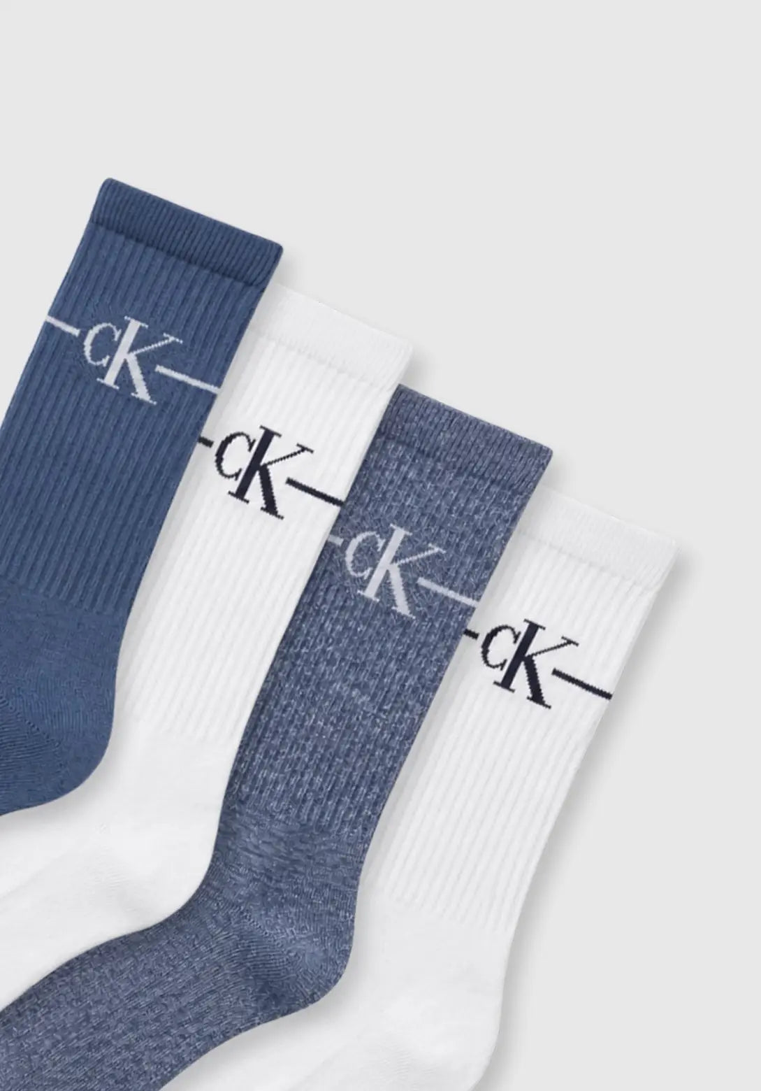 Calvin Klein Conjunto De 4 Meias Azuis e Brancas