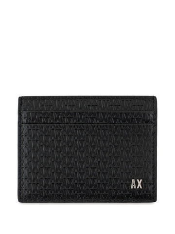 Armani Exchange Porta-Cartões Com Monograma Preto