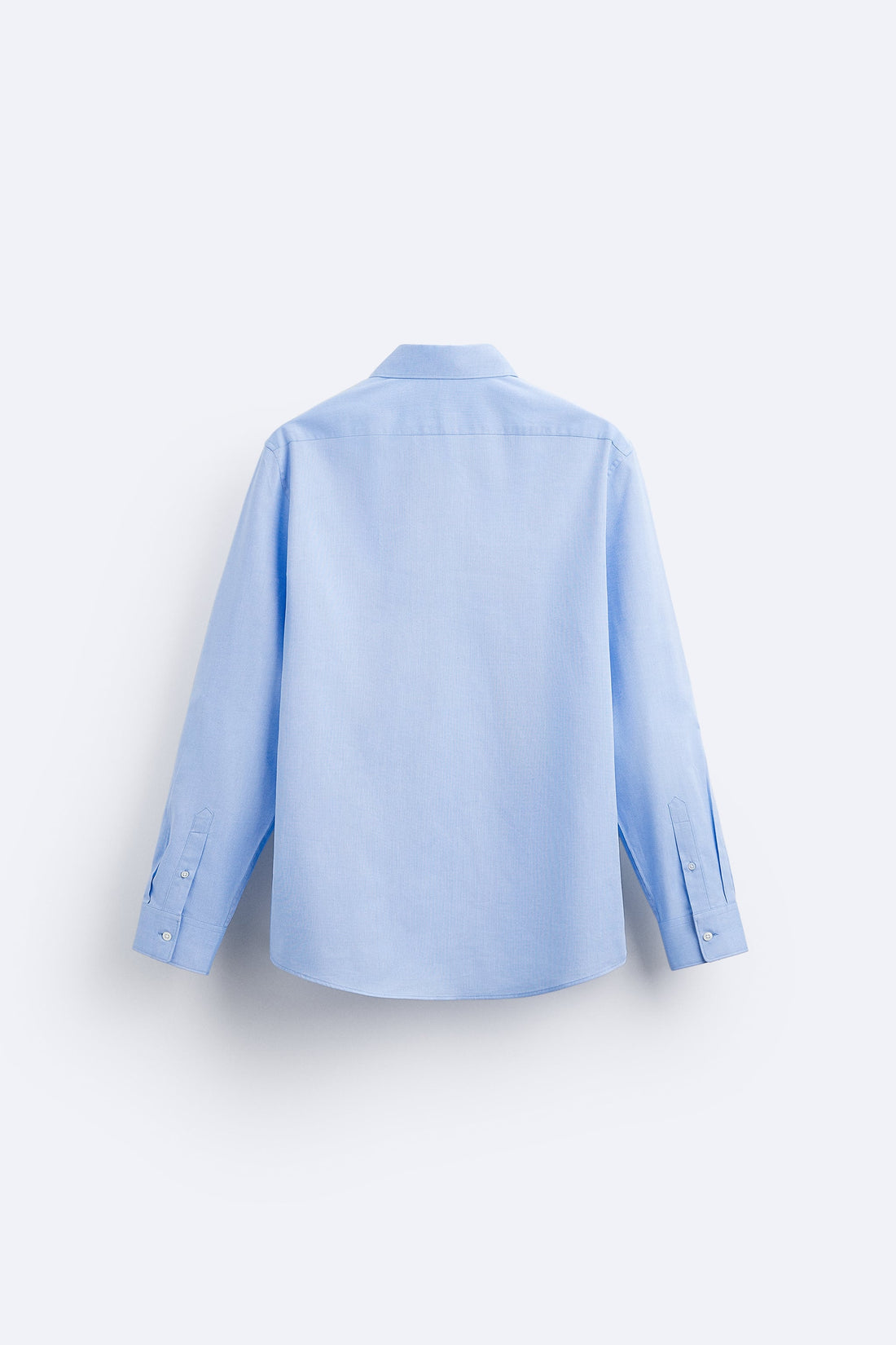 Zara Camisa Easy Care Com Estrutura Azul Celeste