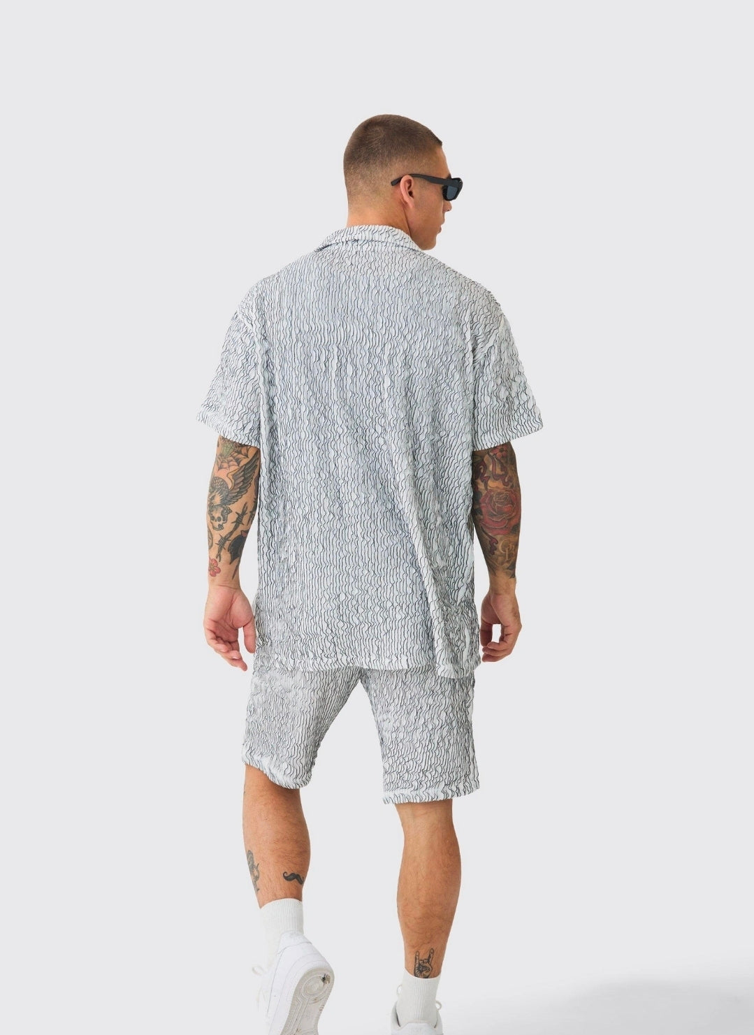 BoohooMan Conjunto Com Calções Branco e Preto