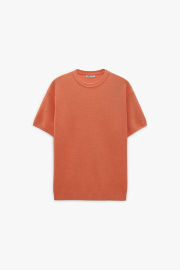 ZARA T-shirt Pearl Jersey Laranja