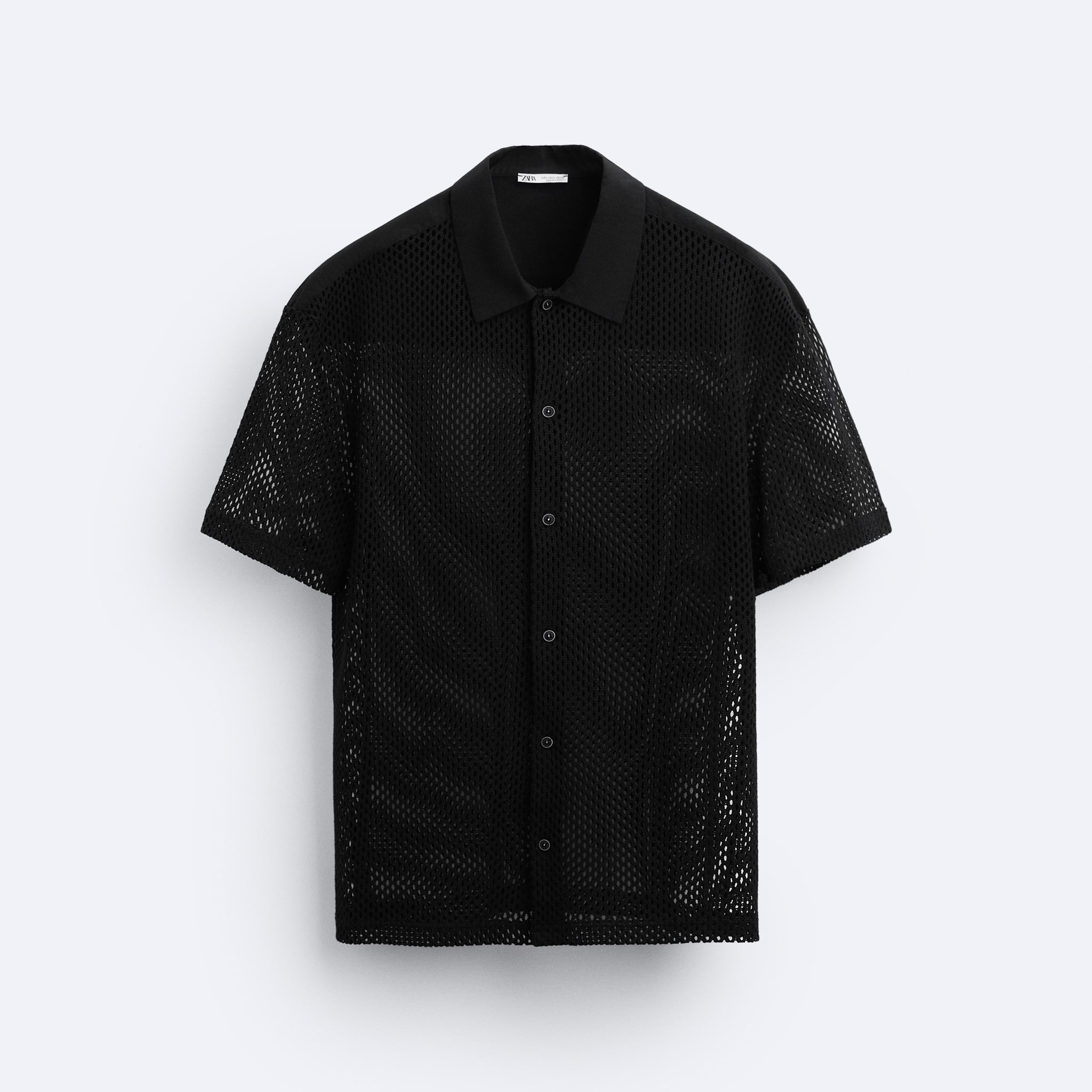 Zara Camisa Com Estrutura De Rede
