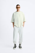 Zara T-Shirt Oversized Bordada