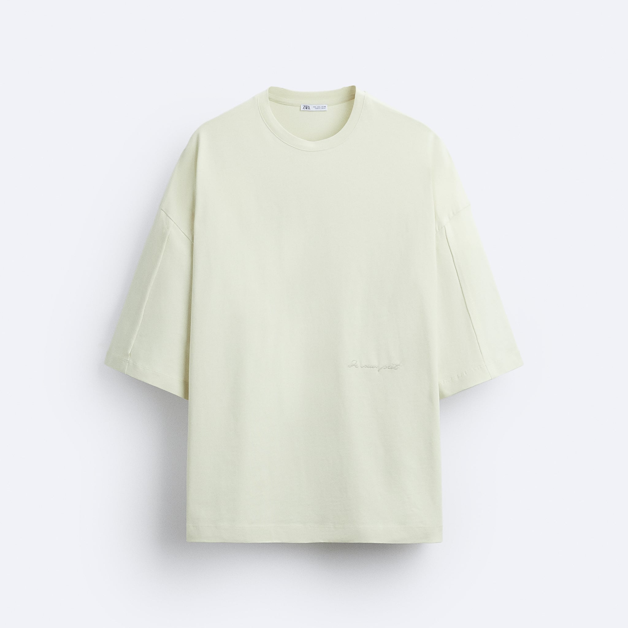 Zara T-Shirt Oversized Bordada