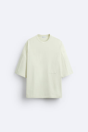 Zara T-Shirt Oversized Bordada