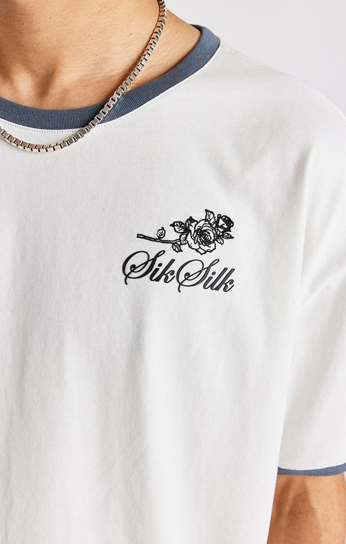 SikSilk T-Shirt Bege Box Fit Ringer