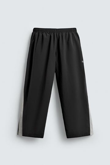 Zara Calça Técnica Com Faixas Preta
