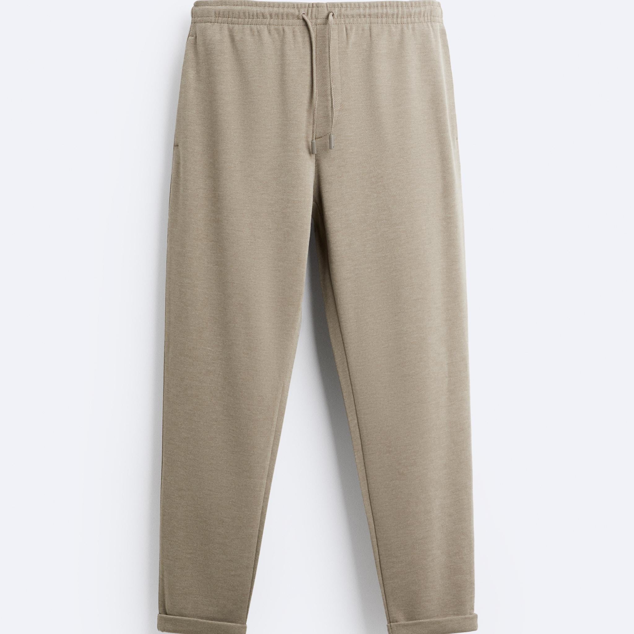 Zara Calças De Cintura Jogger Easy Care