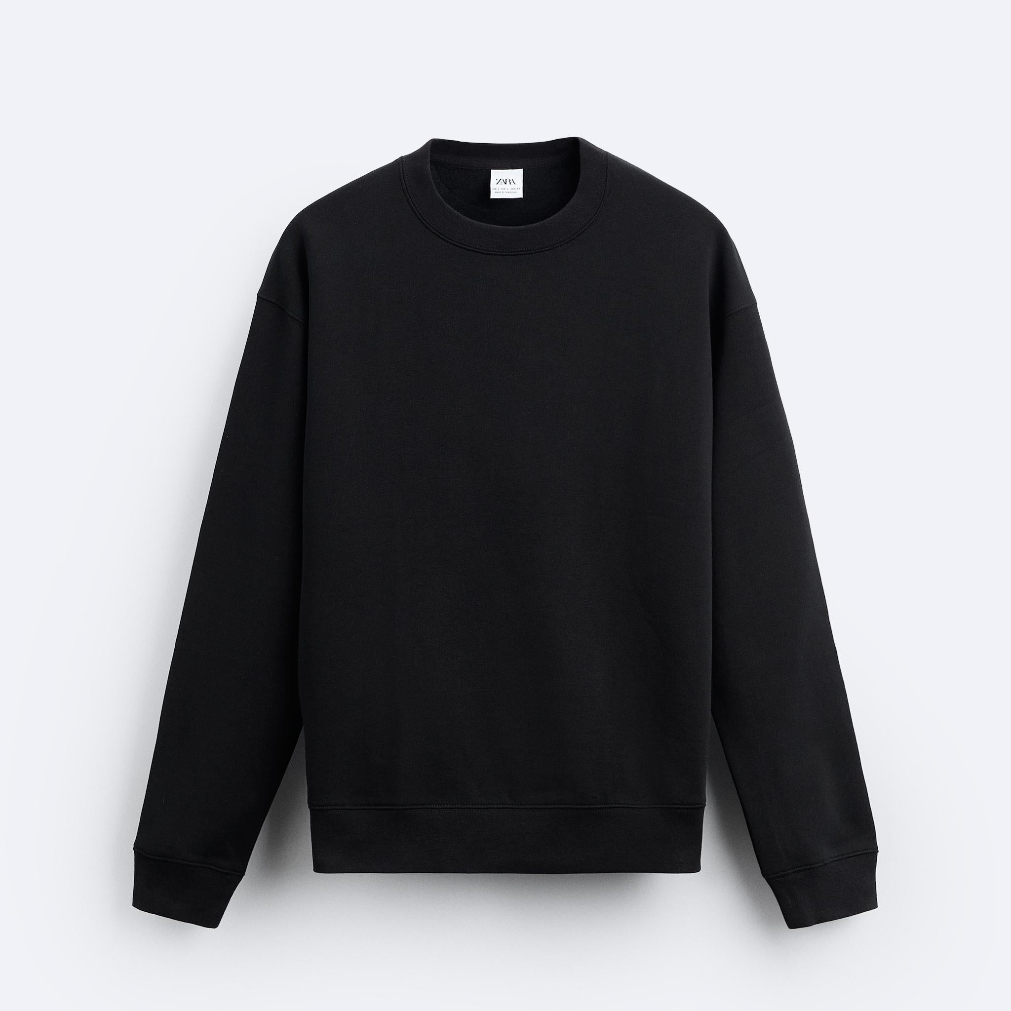 Zara Blusao Crew Neck Preto