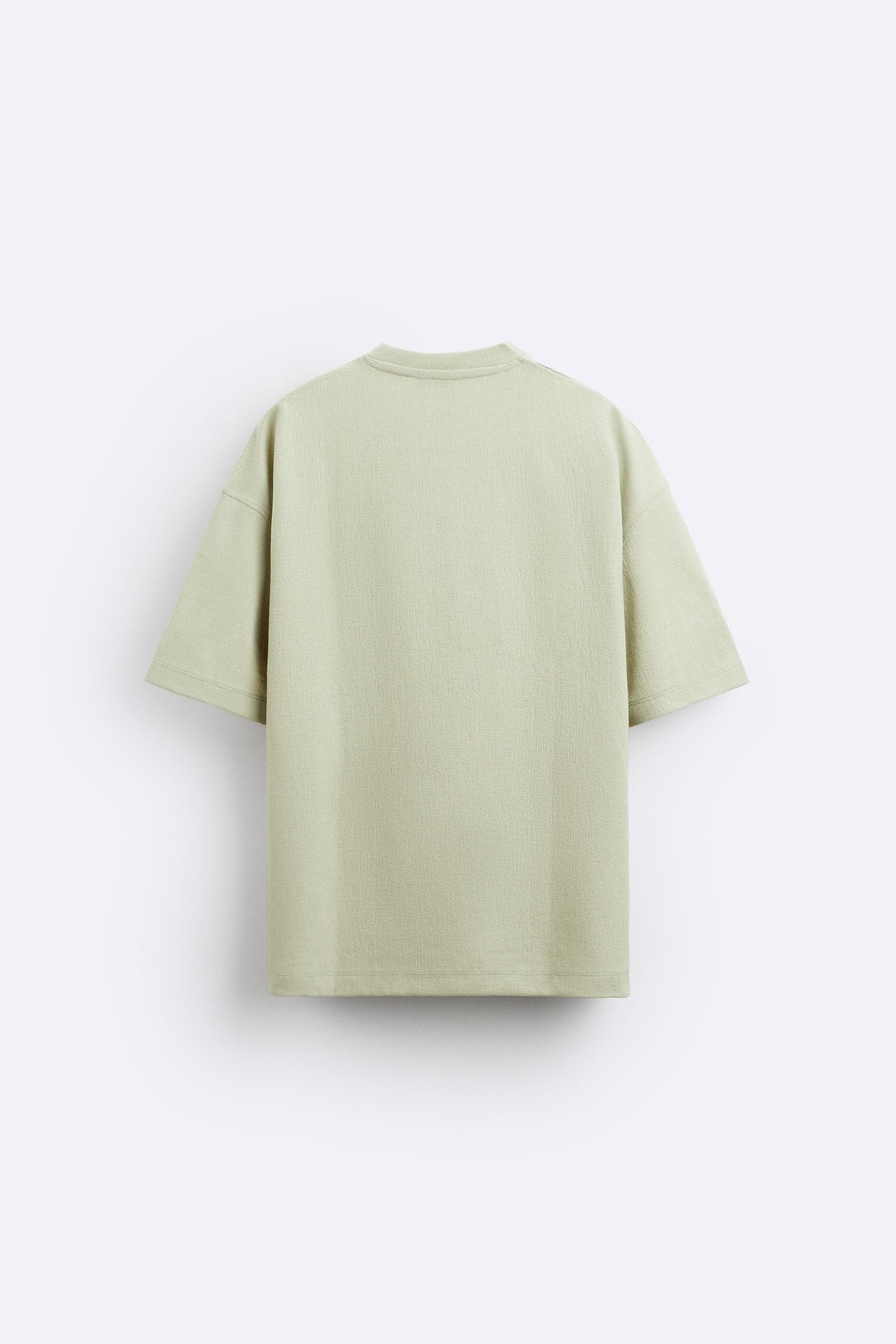 Zara T-Shirt Com Textura Jacquard  Verde