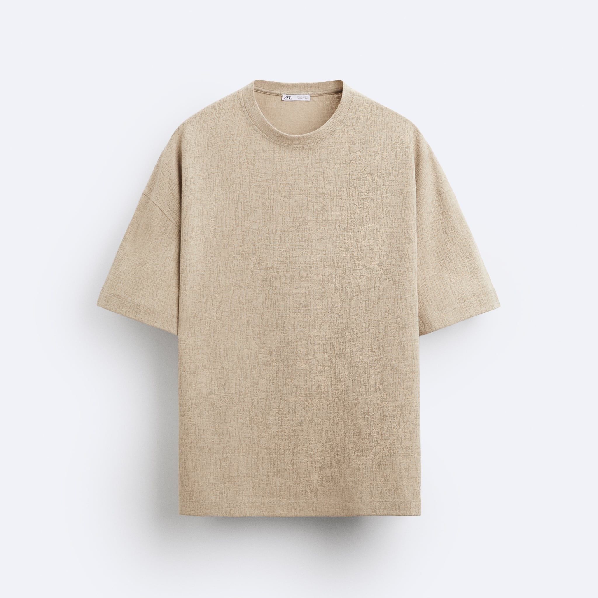 Zara T-Shirt Com Textura Jacquard