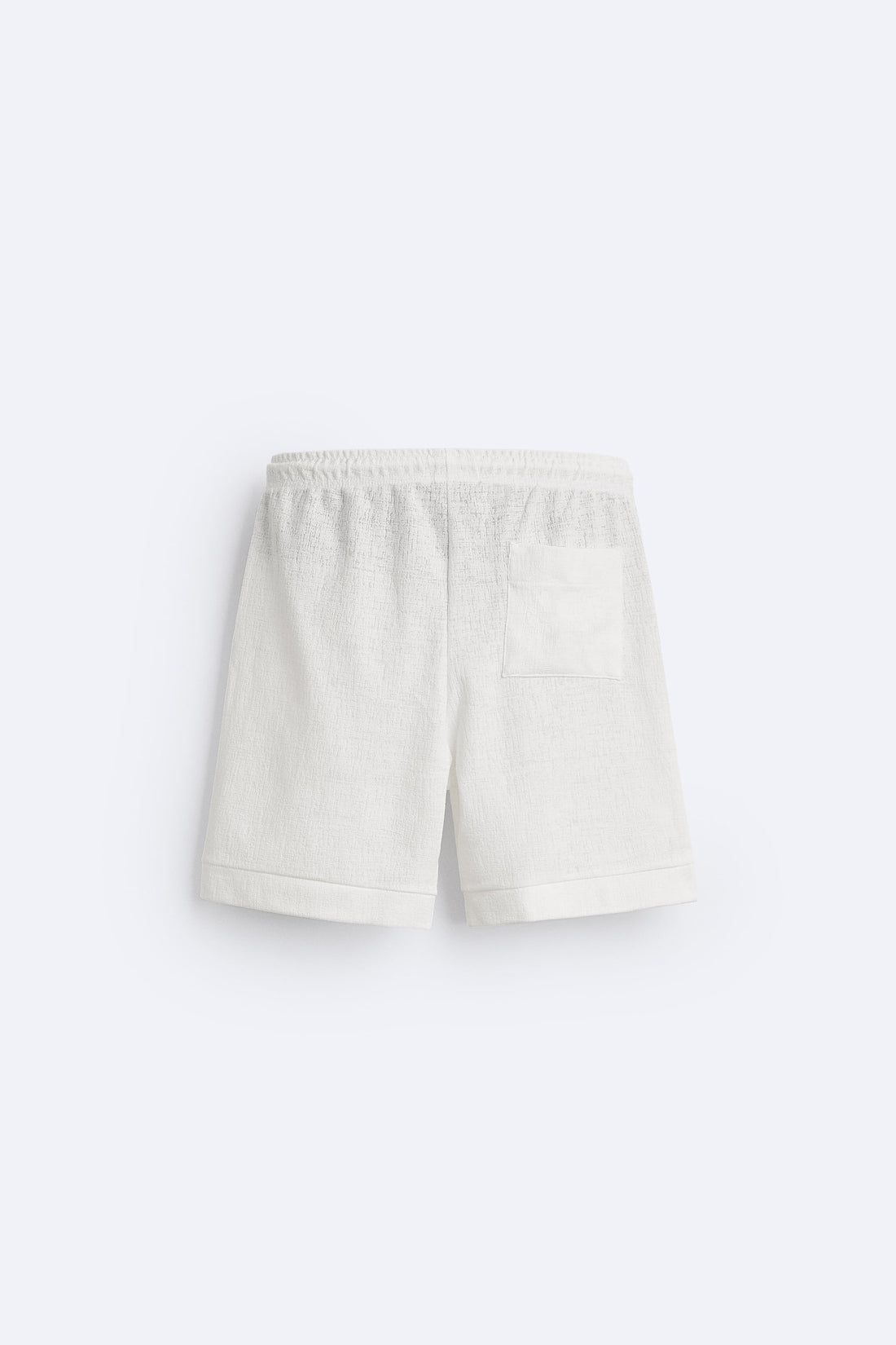 Zara Calções Bermuda Com Estrutura Jacquard Branco