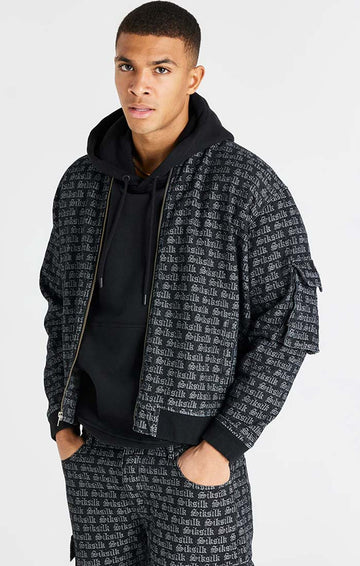 SikSilk Casaco Bomber Jeans Preta