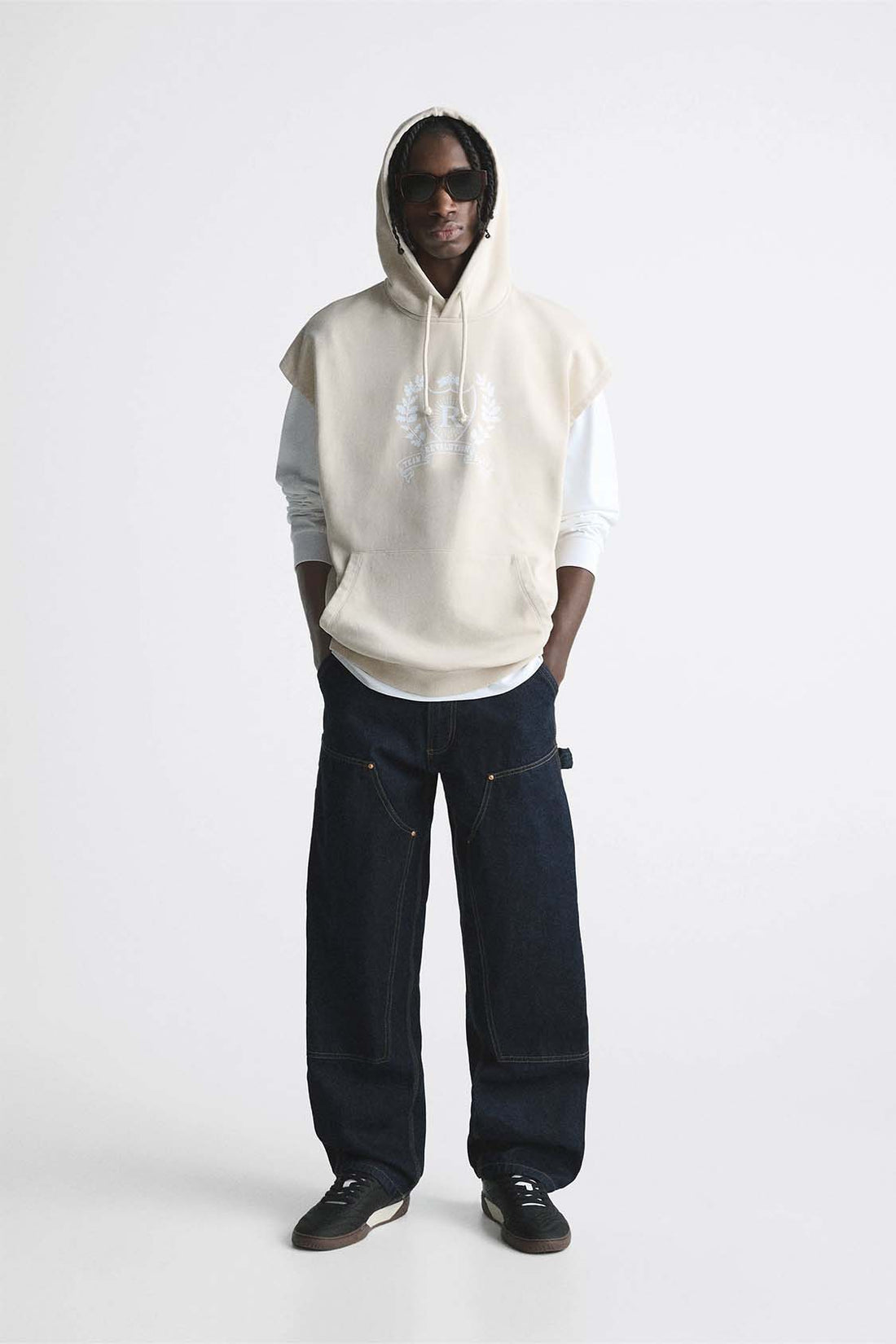 Zara Sweatshirt Oversize Com Mensagem