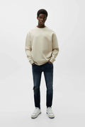 Pull&Bear Calças Jeans Skinny Fit Com Rasgões Desfiado
