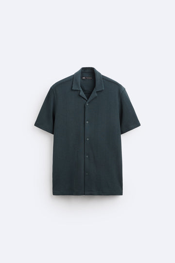 Zara Camisa Jacquard Geométrica