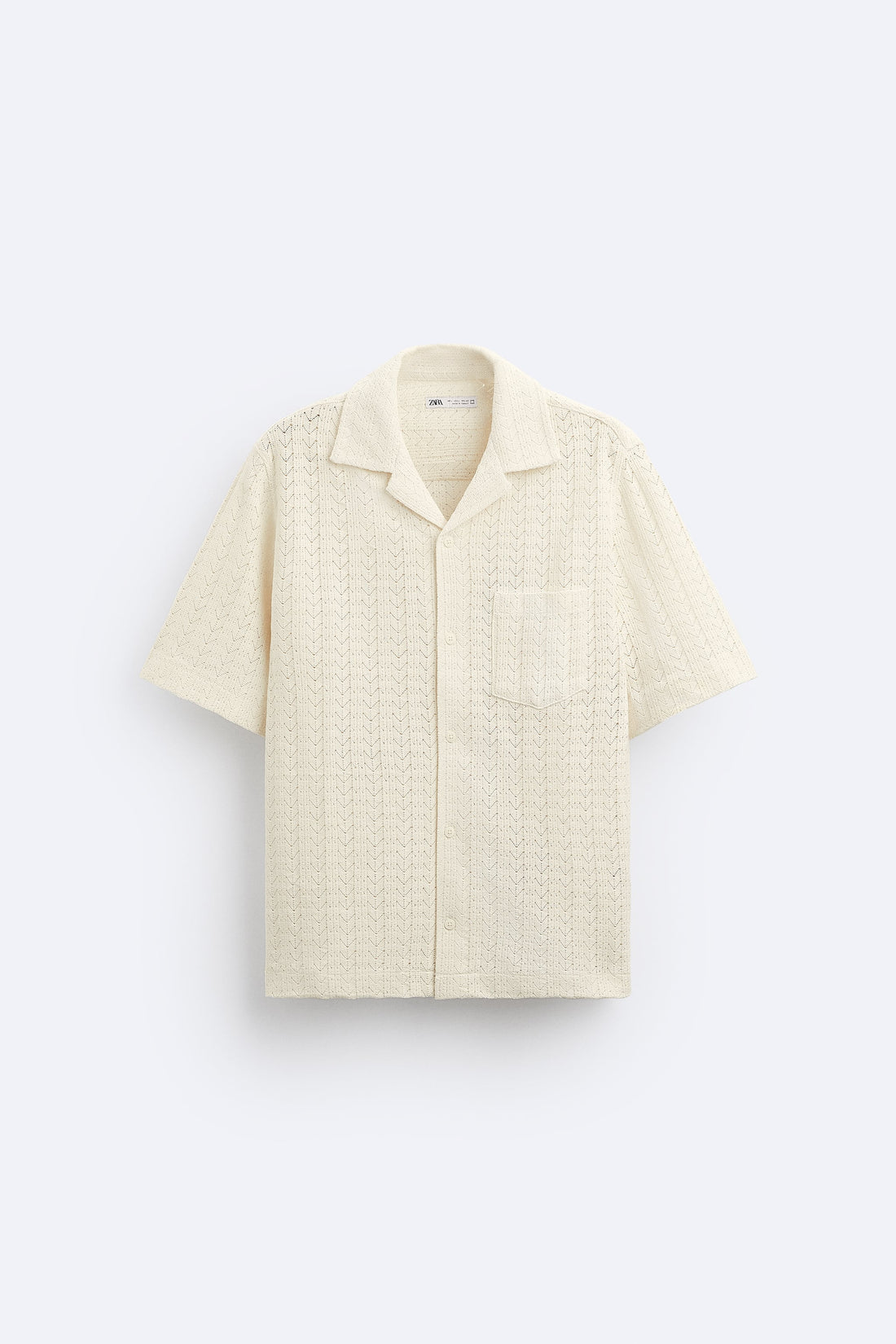 Zara Camisa Jacquard Creme