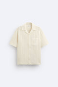 Zara Camisa Jacquard Creme