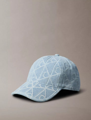 Calvin Klein Chapéu Denim Allover Emblem Azul