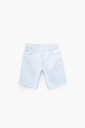 ZARA Calções Bermuda Em Denim