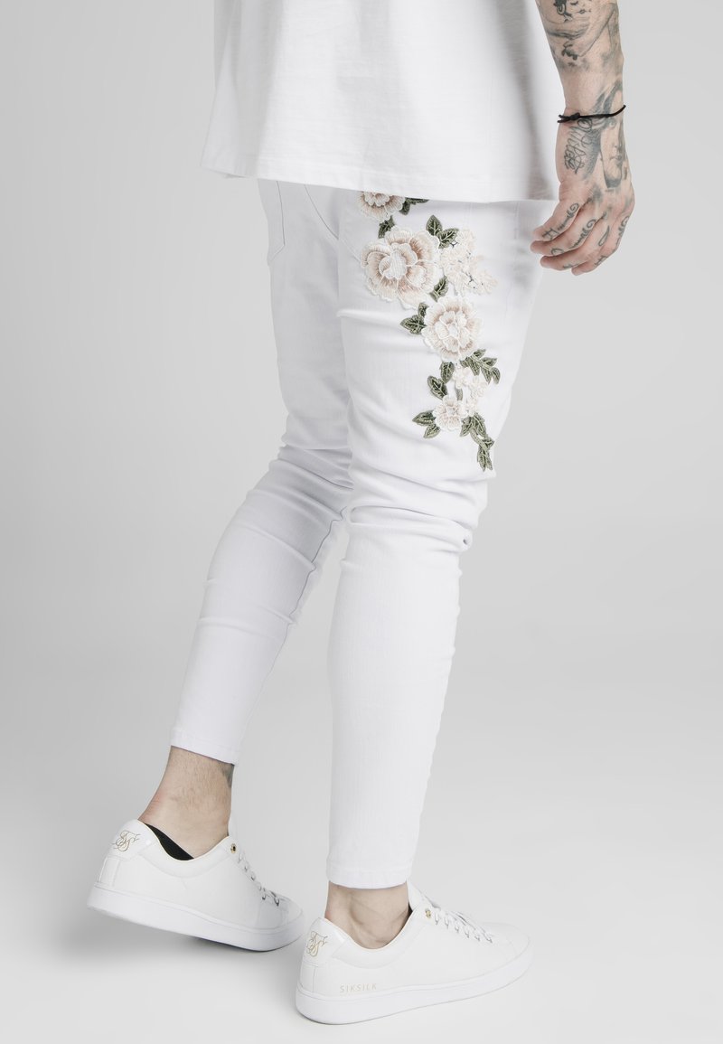 Siksilk Calças Jeans Skinny Fit White &amp; Roses