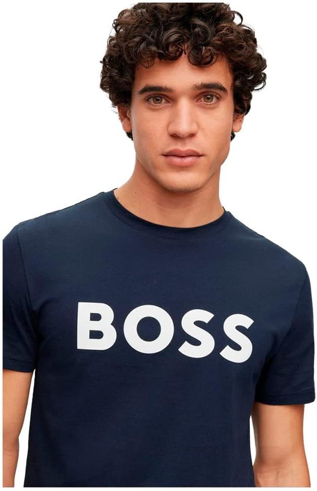 Boss T-Shirt De Logo Azul Marinho