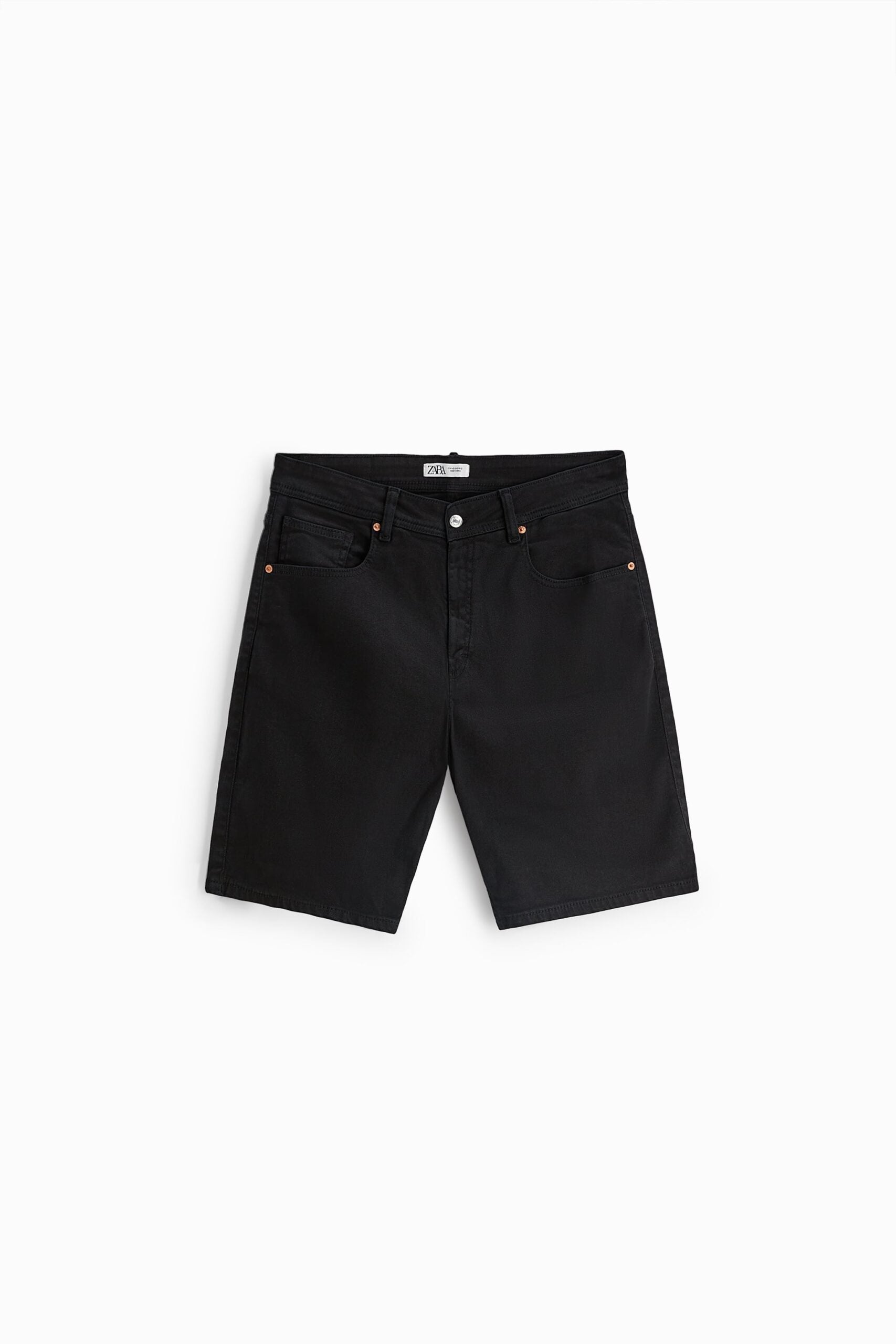 ZARA Calções Bermuda Denim Preto