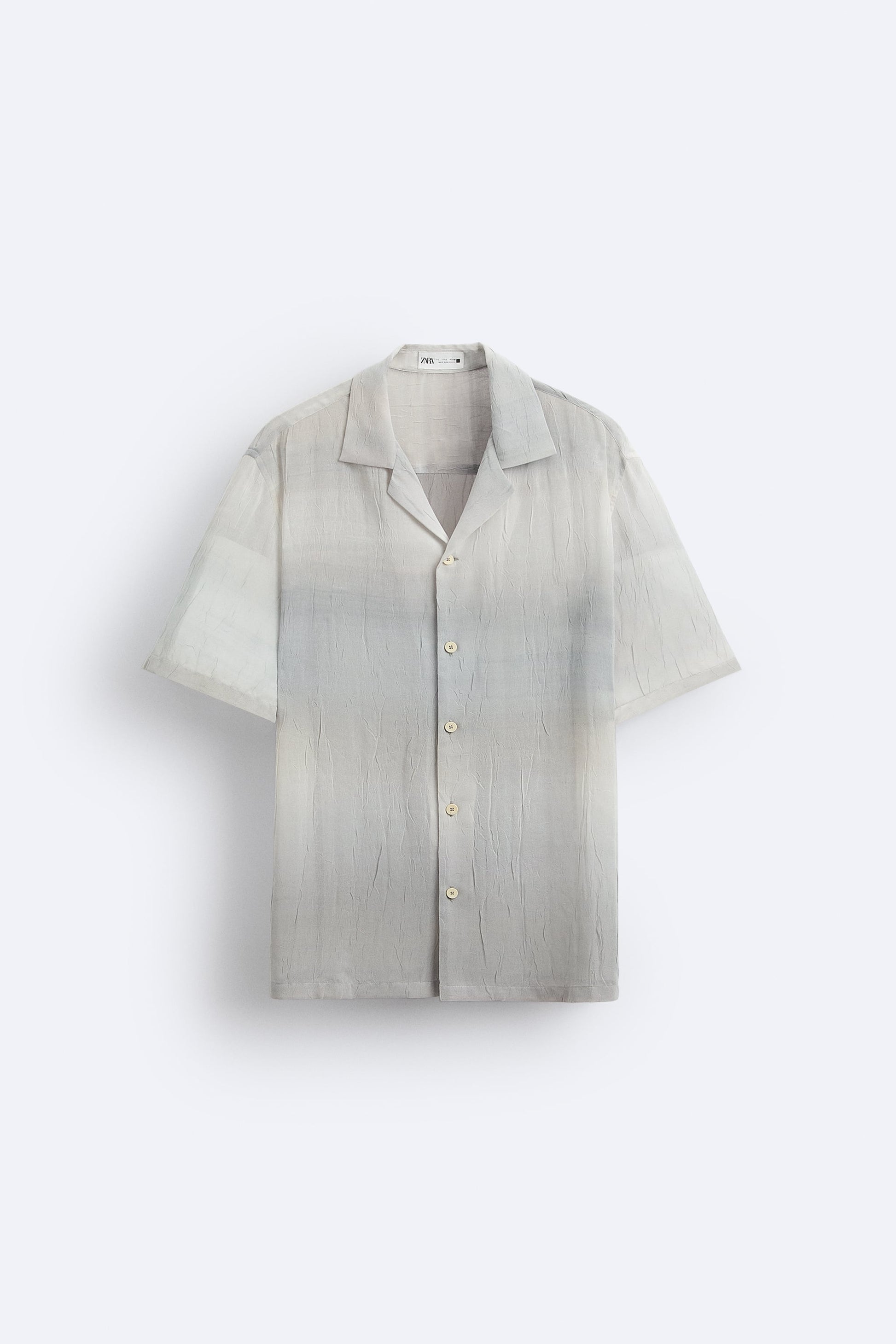 Zara Camisa De Efeito Enrugado