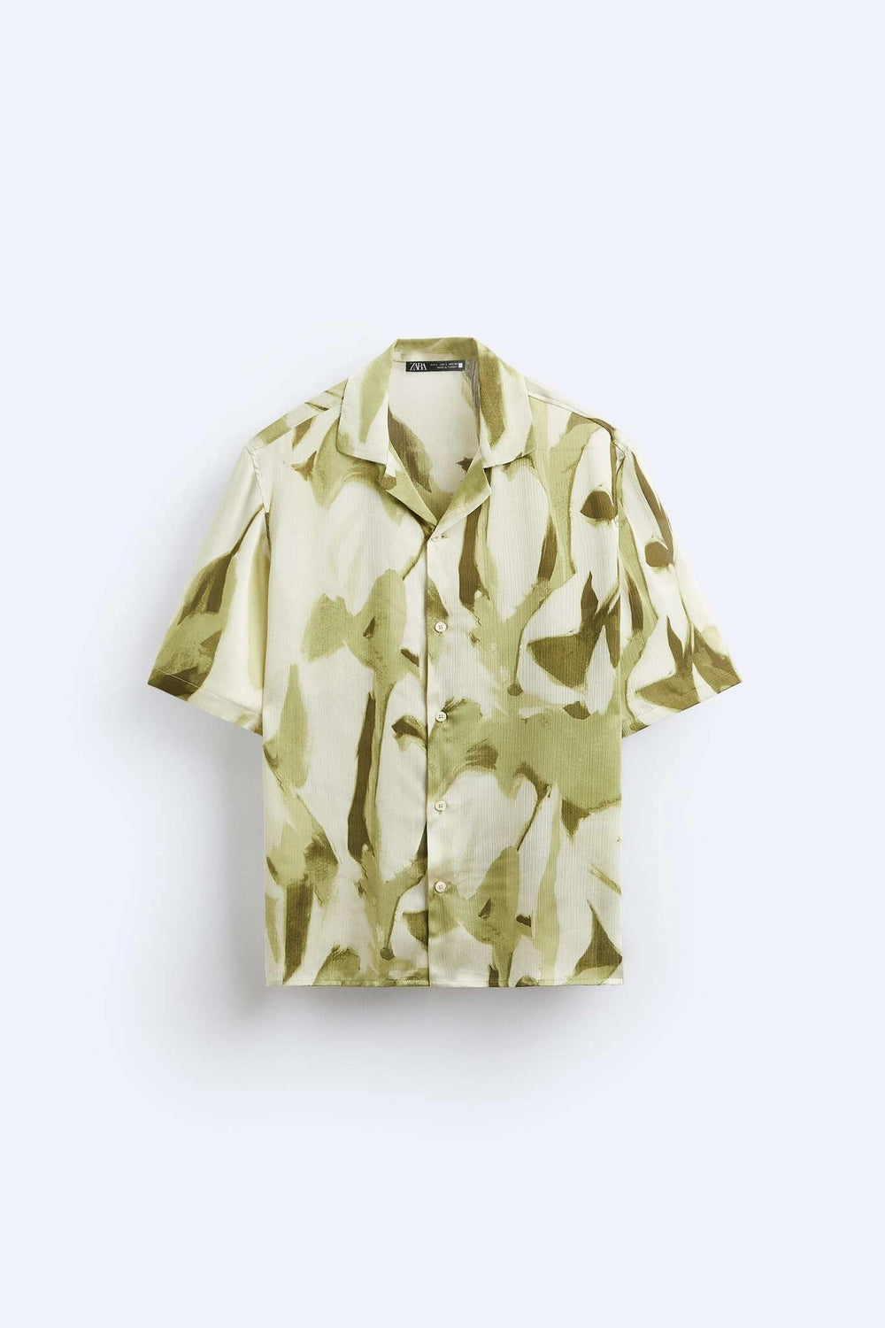 Zara Camisa Floral Verde