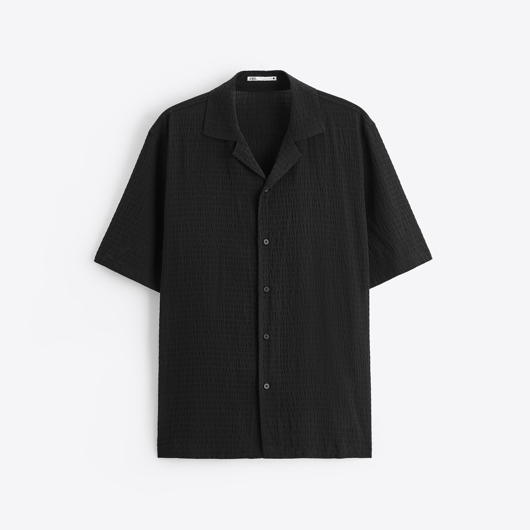 Zara Camisa De Estrutura Preta