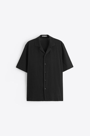 Zara Camisa De Estrutura Preta