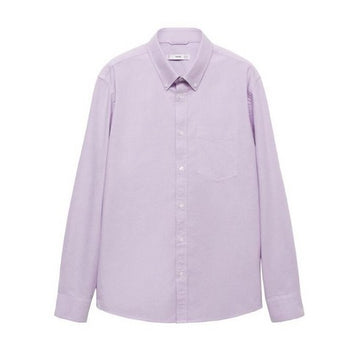 Mango Camisa Oxford Lilas