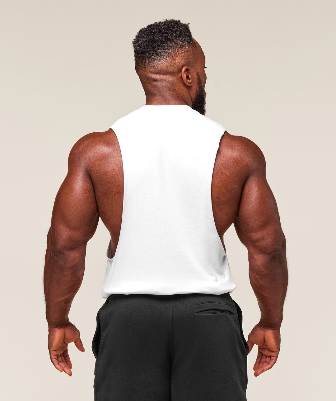 Gymshark Manga Cava Tanque Critical 2.0 Branca