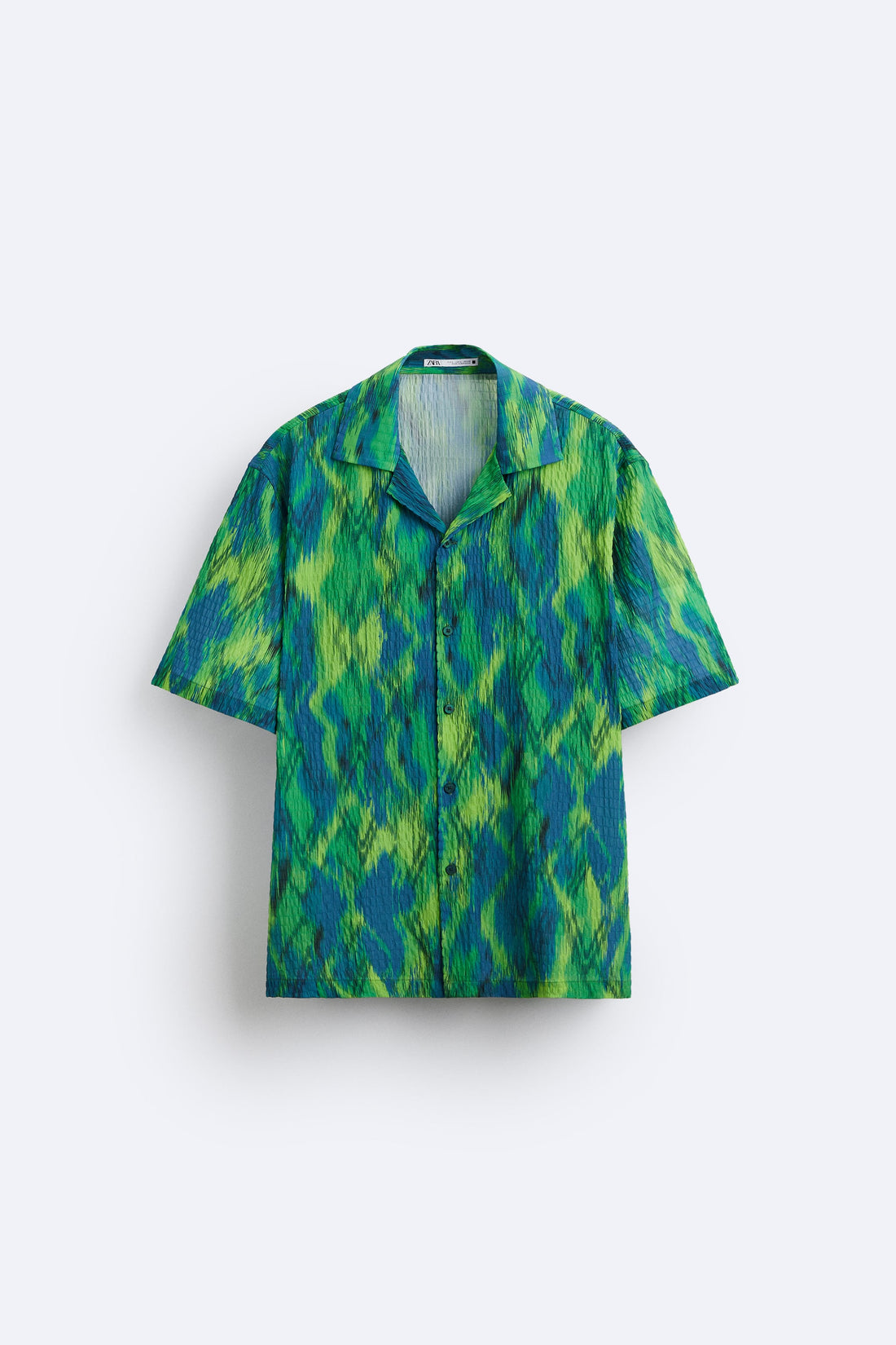 Zara Camisa Com Estrutura E Estampado Abstrato