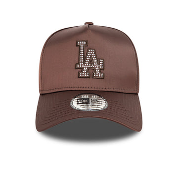 New Era Chapéu LA Dodgers MLB Satin Rhinestone Castanho