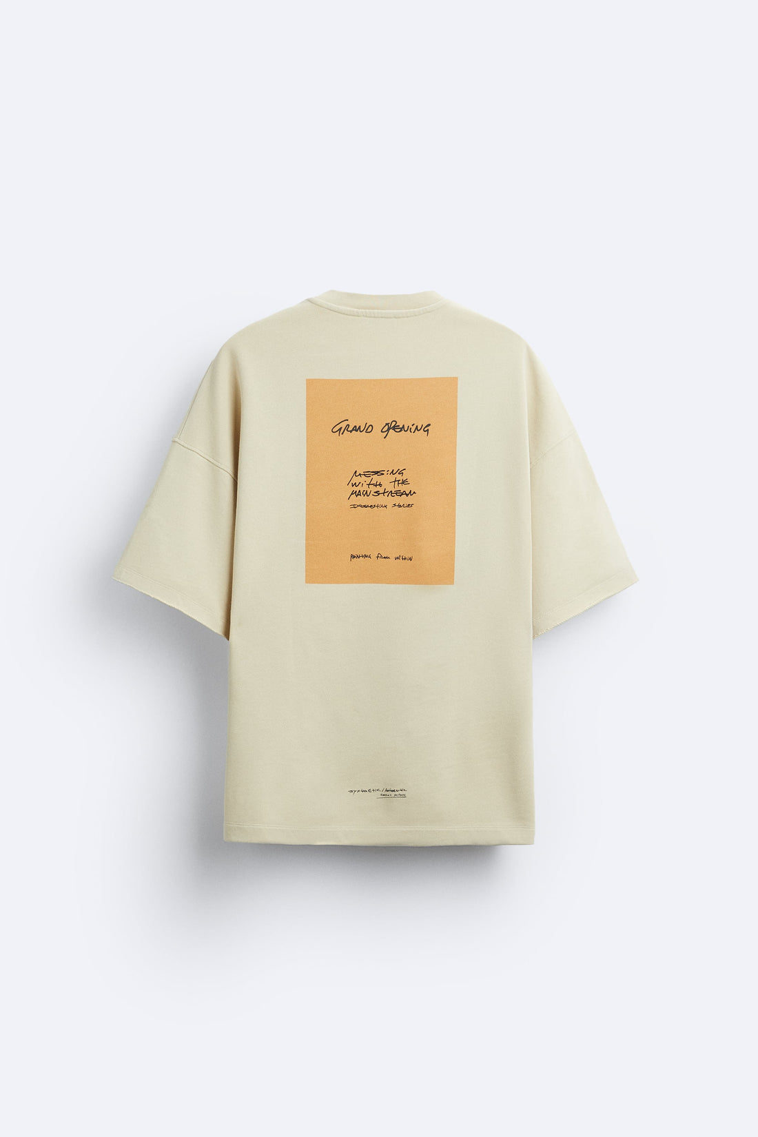 Zara T-Shirt Oversized Com Estampado Combinado