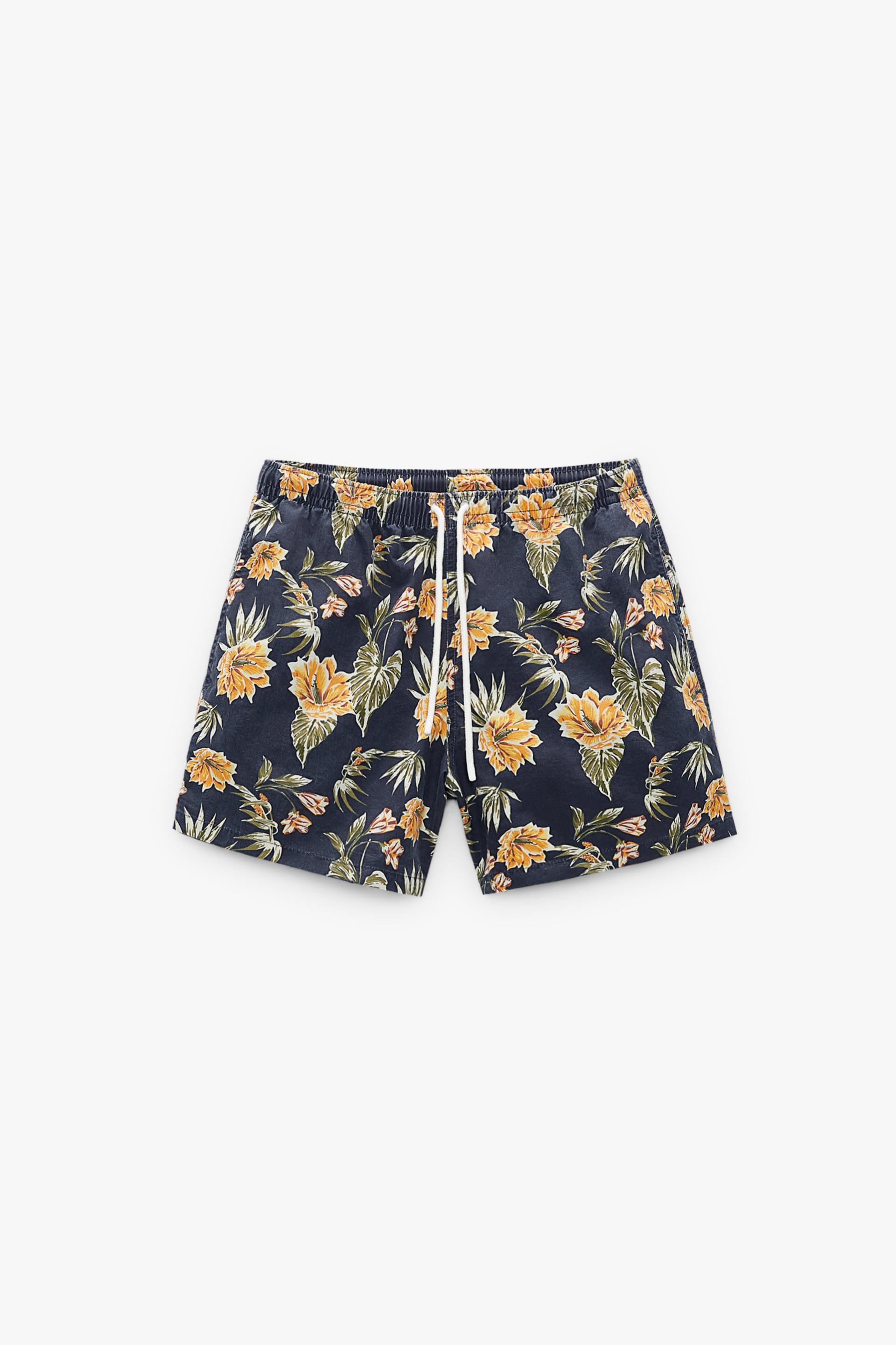 Zara Calções De Banho Com Estampa Floral