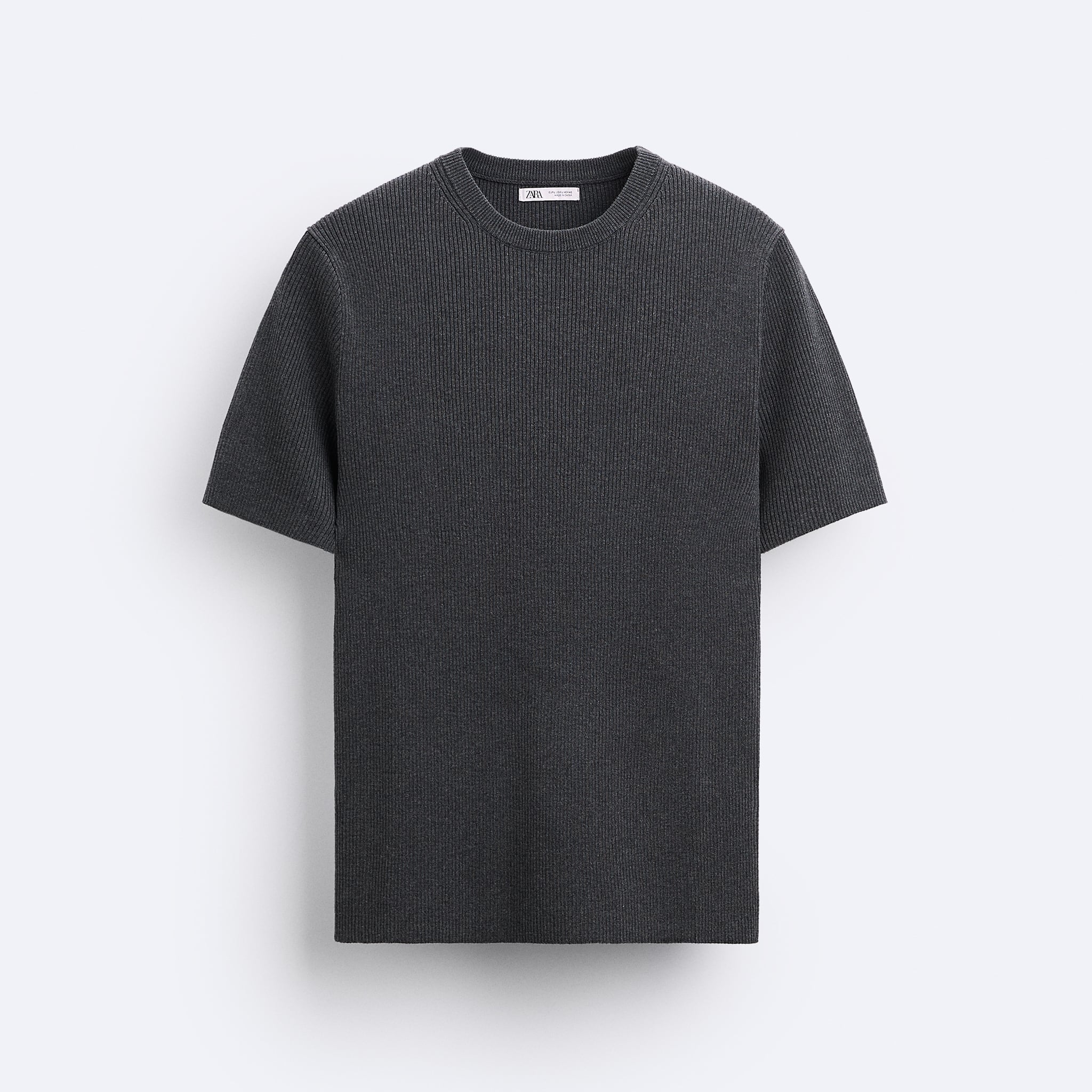 Zara T-Shirt De Malha Muscle Fit
